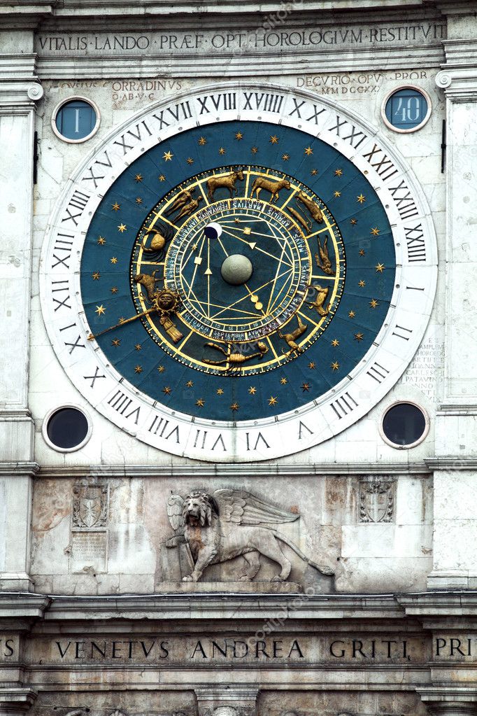 Unique Zodiac clock on Piazza San Marco, Venice