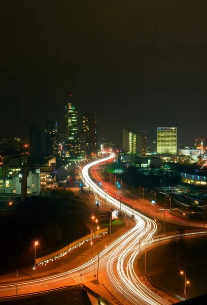 Vilnius in nacht — Stockfoto