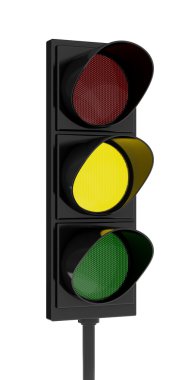 Traffic light yelow clipart
