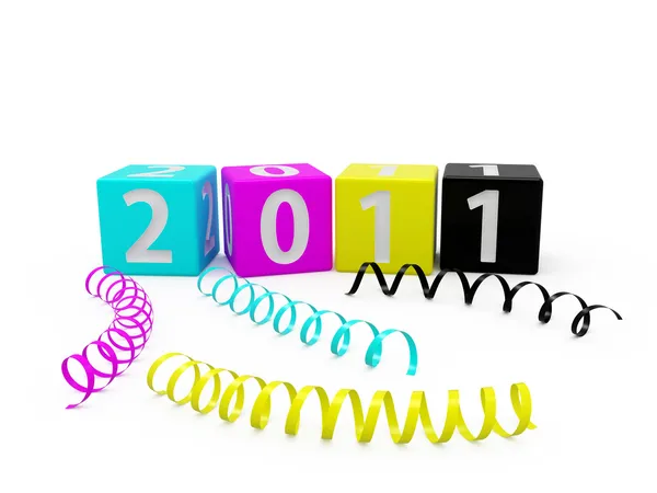 CMYK-új év dobozok — Stock Fotó