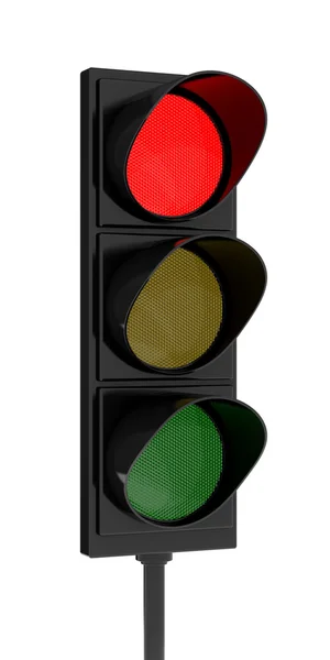 Červené světlo semaforu — Stock fotografie