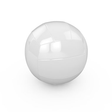 3d render of valleyball isolated on white background clipart