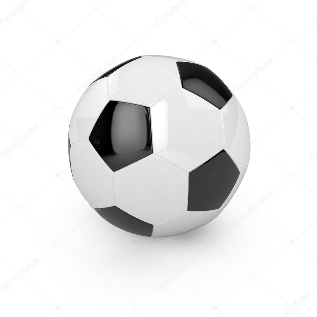 3d render of football, soccer ball isolated on white background
