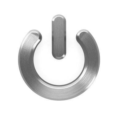 Metal power button clipart