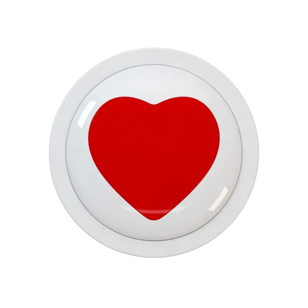 Render Kalp Düğmesinin Üzerinde Whine Arka Plan — Stok fotoğraf