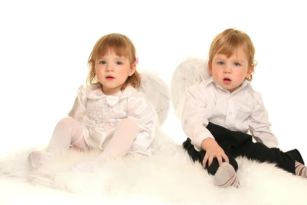 Due Angeli Carini Bianco — Foto Stock