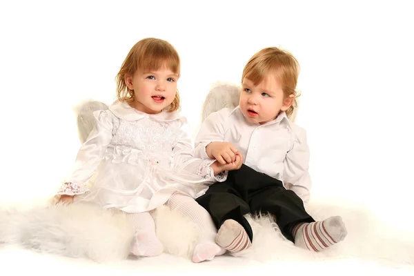 Due Angeli Carini Bianco — Foto Stock
