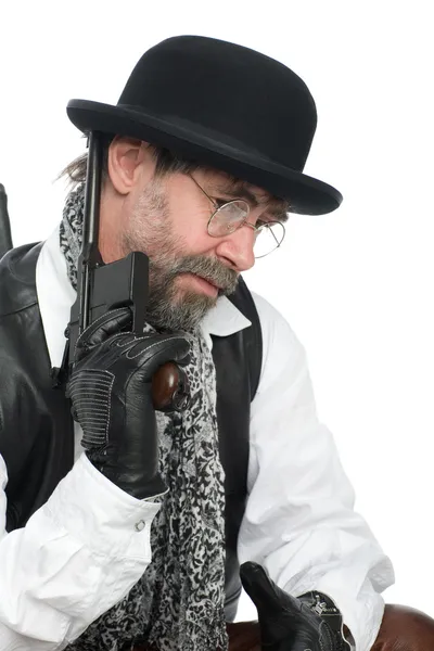 Hombre con un Mauser — Foto de Stock