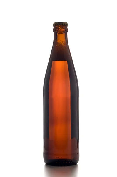 Пива пляшку - у тому числі відсічний контур Ліцензійні Стокові Фото