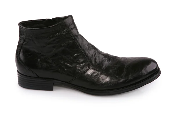 Black leather shoe — Stock Photo, Image