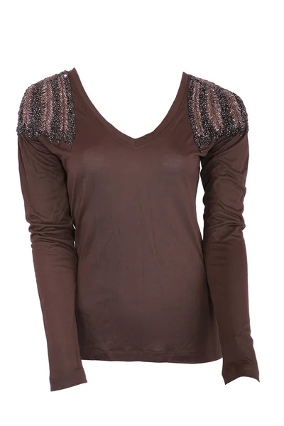 Blusa femenina marrón — Foto de Stock