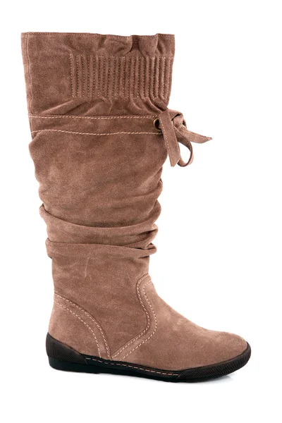 Skóra kobiet boot — Zdjęcie stockowe