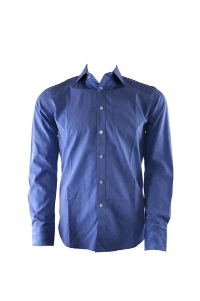 Blauwe mannelijke shirt — Stockfoto
