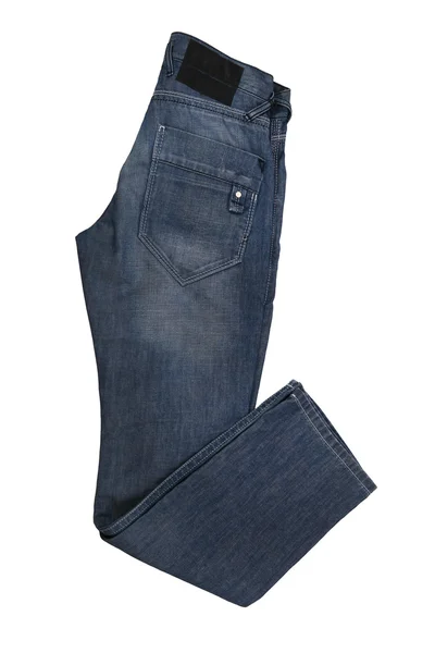 Pantalone jeans isolato su bianco — Foto Stock
