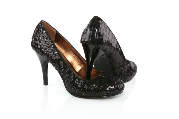 Black stiletto shoes — Stock Photo, Image