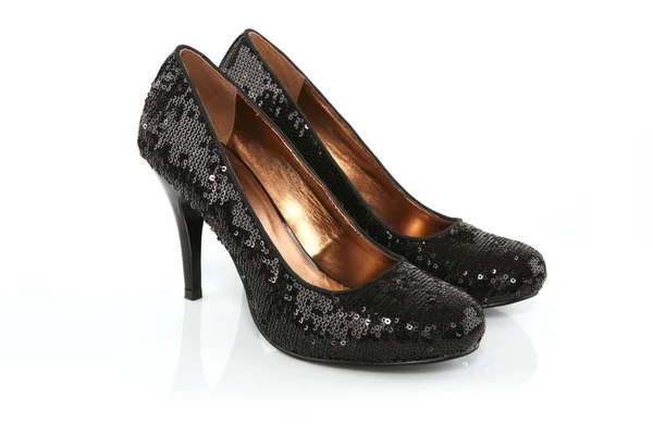Black stiletto shoes — Stock Photo, Image