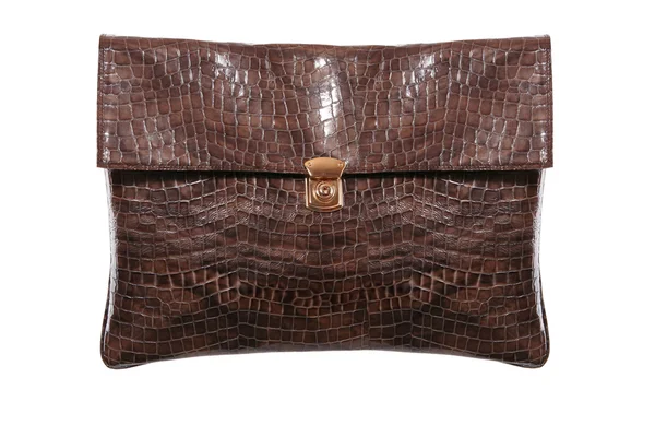 stock image Luxury crocodile leather handbag