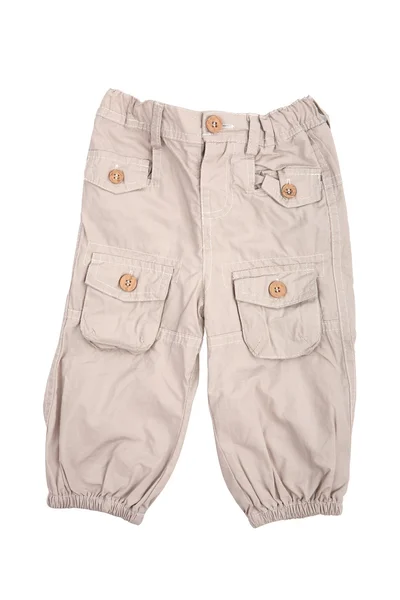 Beige baby trousers — Stock Photo, Image