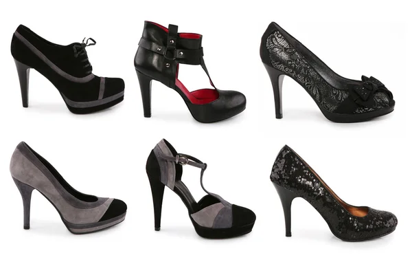 Collectie van verschillende soorten stiletto schoenen — Stockfoto