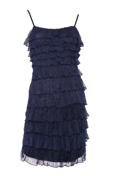 Короткое синее платье с мишурой — стоковое фото