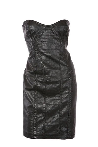 Strapless leather dress — Stock Photo, Image