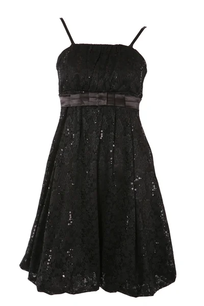 Liten svart klänning med glitter — Stockfoto