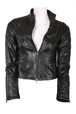 Female leather jacket clipart