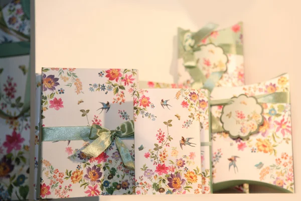 Tarjetas Invitación Boda Con Diseño Floral — Foto de Stock