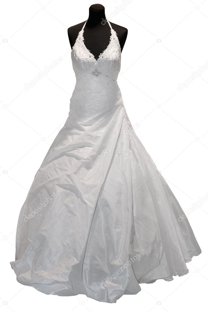 Wedding dress on mannequin