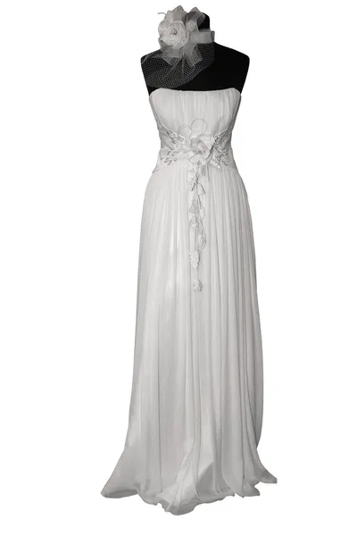 Vestido Noiva Manequim Isolado Branco — Fotografia de Stock