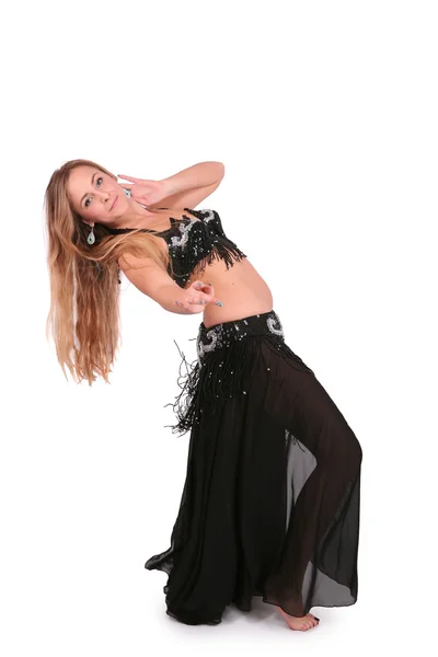 Beautiful belly dancer performing — Stock Photo, Image