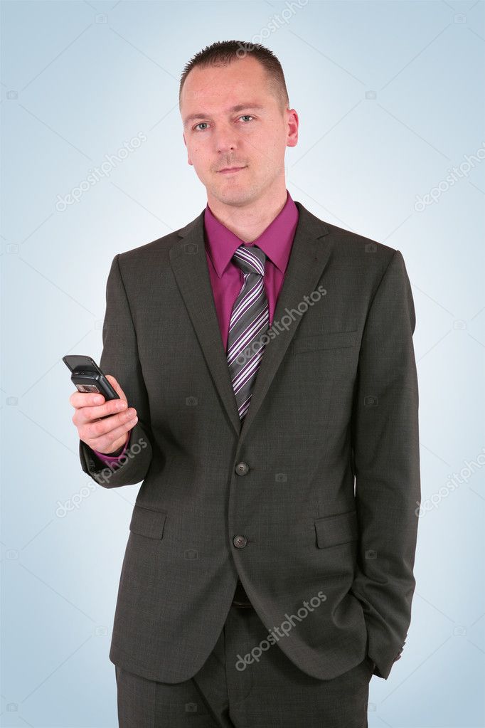Young businessman using a smart phone