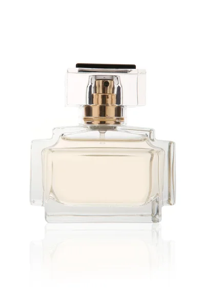 Flakon perfum beżowy — Zdjęcie stockowe