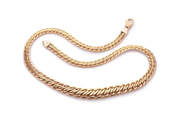 Yellow gold necklace — Stock Photo, Image