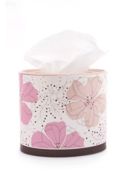 Tissue box isolated on white clipart