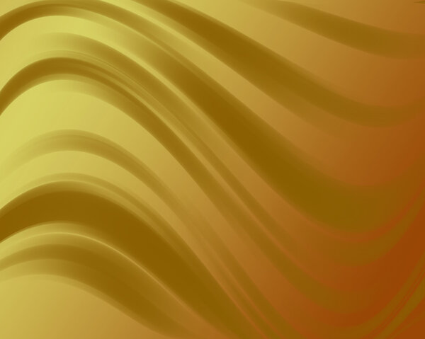 Abstract golden background with wavy lines and gradient