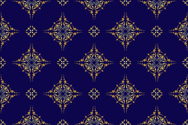 Vector dark blue seamless geometric texture — Stock Vector