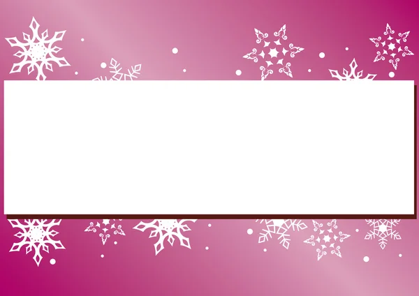 Tarjeta de invierno vectorial con copos de nieve — Vector de stock