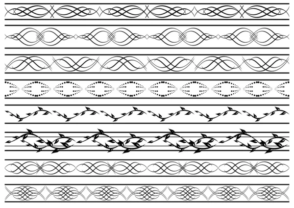 Conjunto de bordes con dibujos vectoriales — Archivo Imágenes Vectoriales