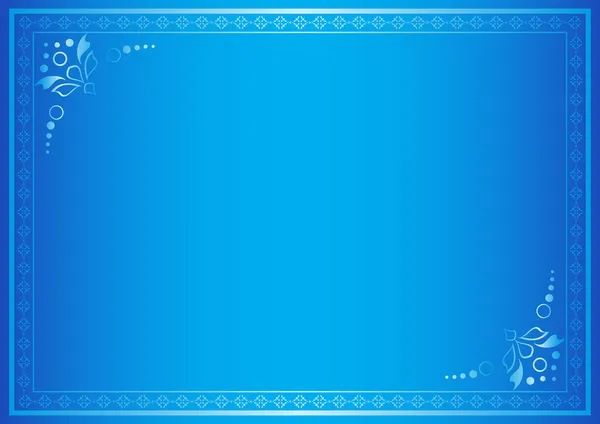 Cornice elegante blu vettoriale con pendenza — Vettoriale Stock