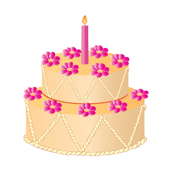 Vector illustration of celebratory cake — Stock Vector