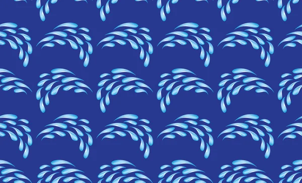Texture sans couture vectorielle bleu foncé avec gouttes — Image vectorielle