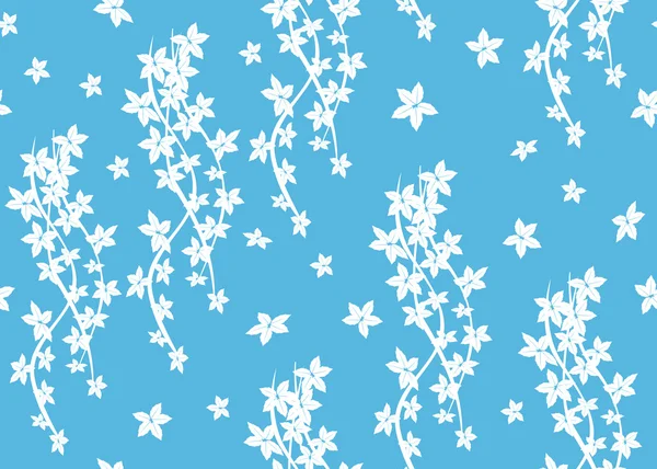 Vector blue seamless pattern with liana — Stock Vector
