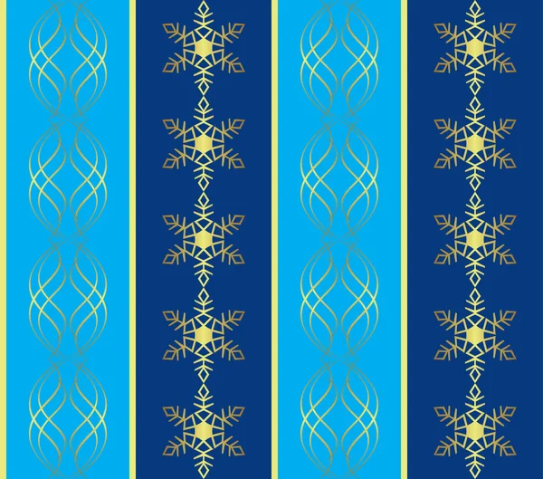 Векторно-синий узор со снежинками — стоковый вектор