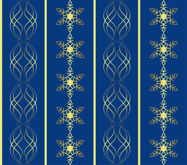 Texture vectorielle de Noël bleu foncé avec flocons de neige — Image vectorielle