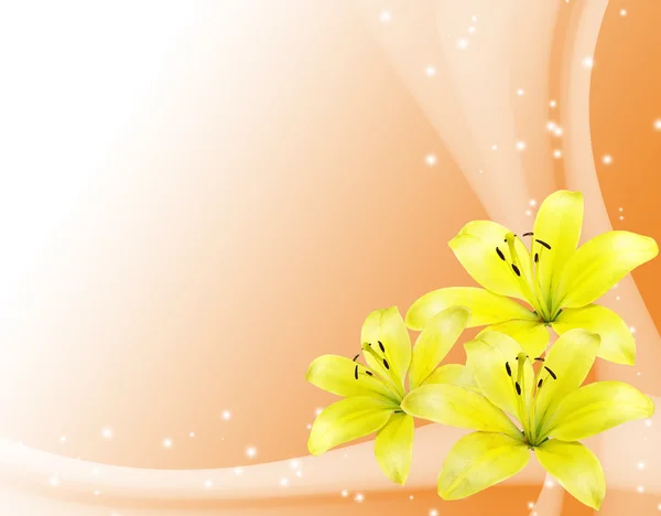 Romantische Karte Mit Gelben Blumen — Stockfoto