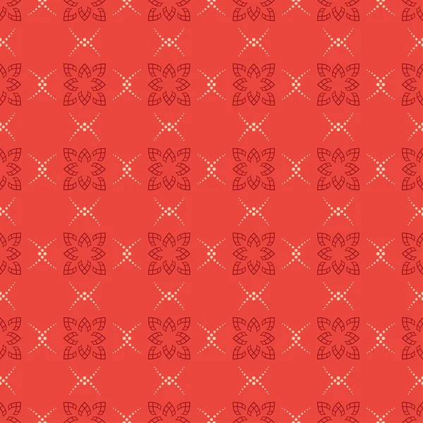 Vector Red Seamless Geometric Pattern — Stock Vector