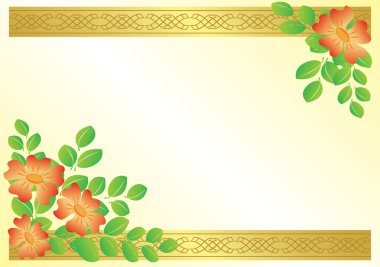 Vector floral kartı şeritler