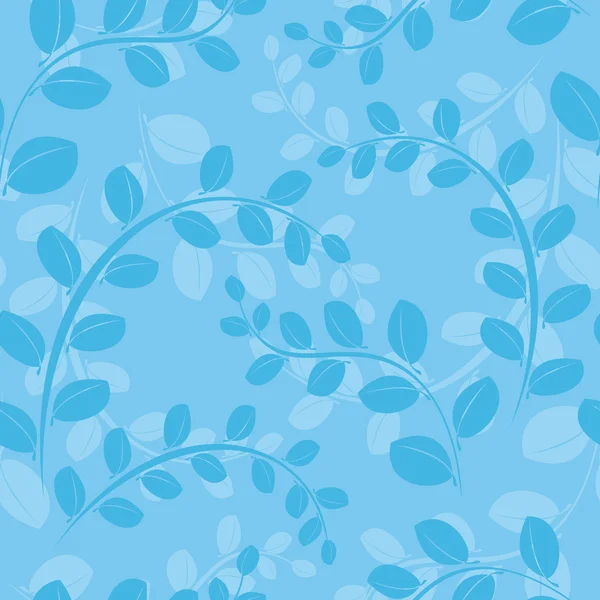 Vektor Blå Sömlös Blommönster — Stock vektor