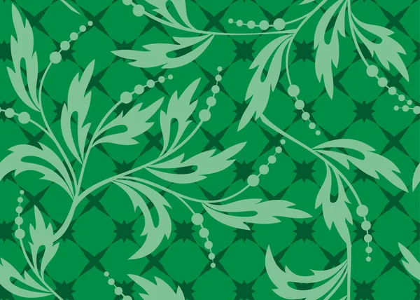 Векторно-зеленая текстура с растениями — стоковый вектор